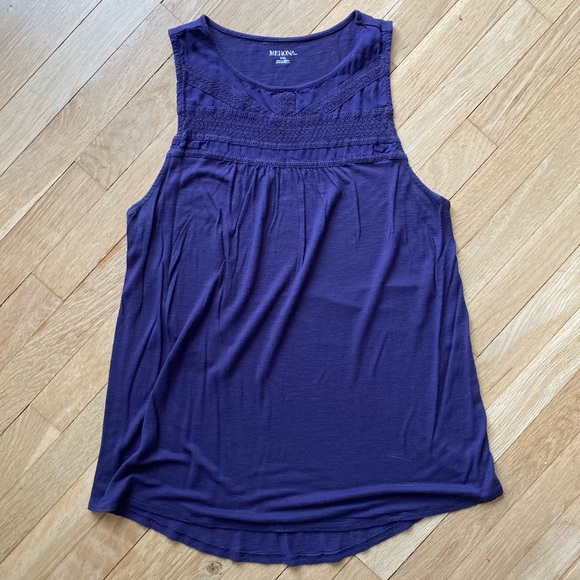 🍂CLEAROUT Purple Lace Embroidered Tank - Picture 2 of 10